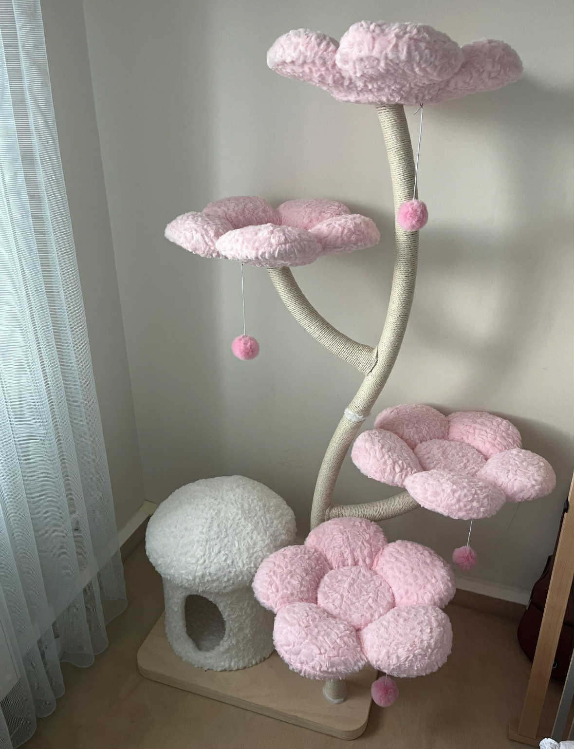 Eve Pink Blossom Cat Tree - Meowera