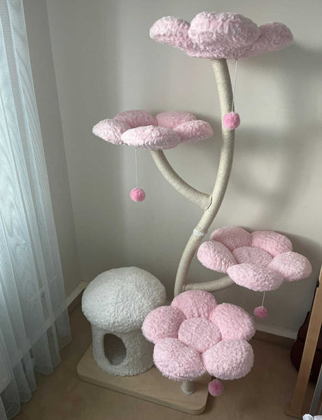 Eve Pink Blossom Cat Tree - Meowera