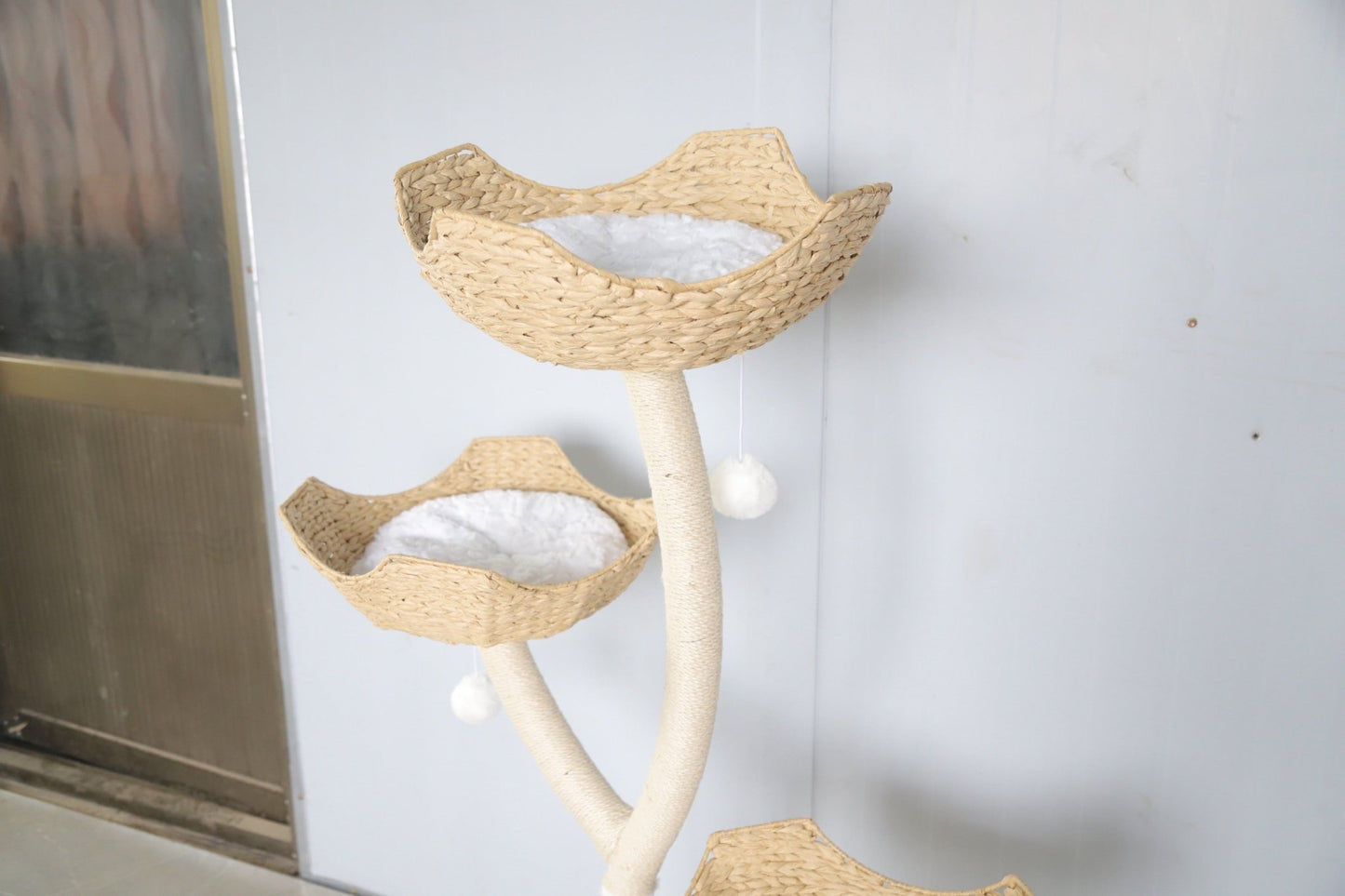 Lunar Nest White Cat Tree Basket - Meowera
