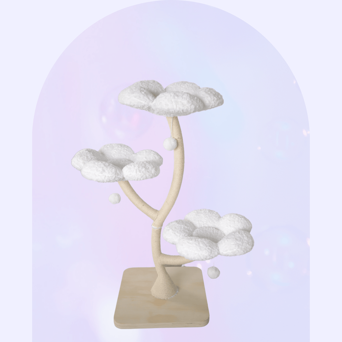 Nebula White Flower Cat Tree - Meowera