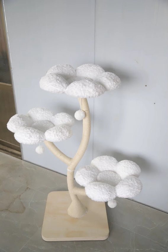Nebula White Flower Cat Tree - Meowera