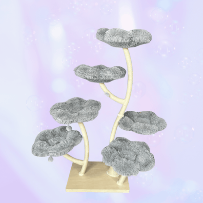 Elysian Grey Flower Cat Tree - Meowera