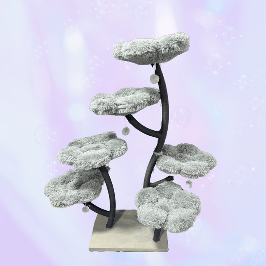 Elysian Grey Flower Cat Tree - Meowera