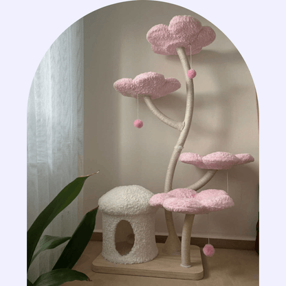 Eve Pink Blossom Cat Tree - Meowera