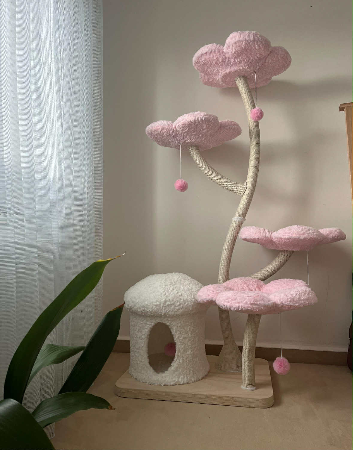 Eve Pink Blossom Cat Tree - Meowera