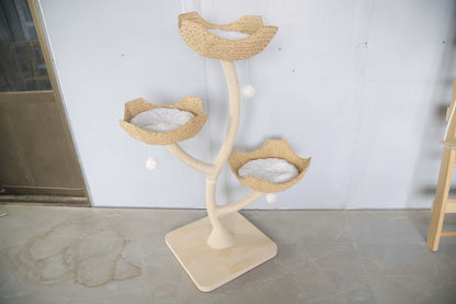 Lunar Nest White Cat Tree Basket - Meowera