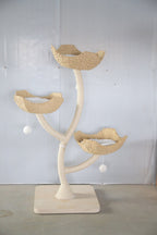 Meowera Cat trees Lunar Nest White Cat Tree Basket