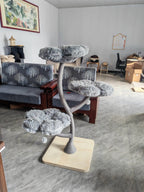 Meowera Cat trees Nebula Grey Floral Cat Tree