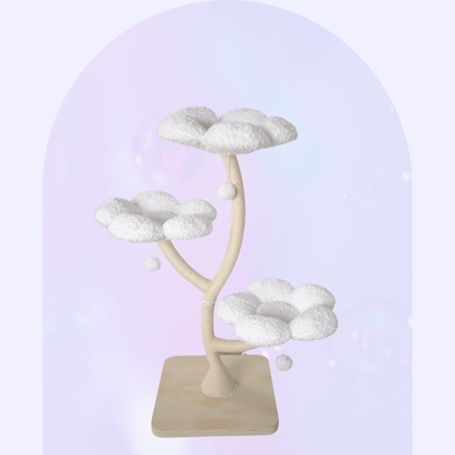 Nebula White Flower Cat Tree - Meowera