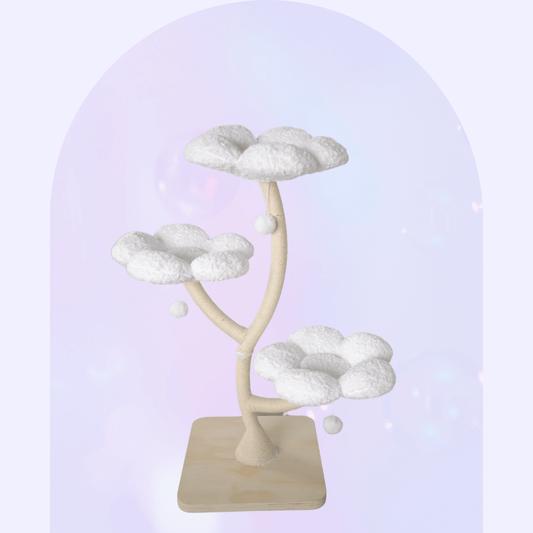 Nebula White Flower Cat Tree - Meowera