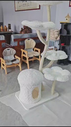 Image of Flower Cat Tree with multiple levels.