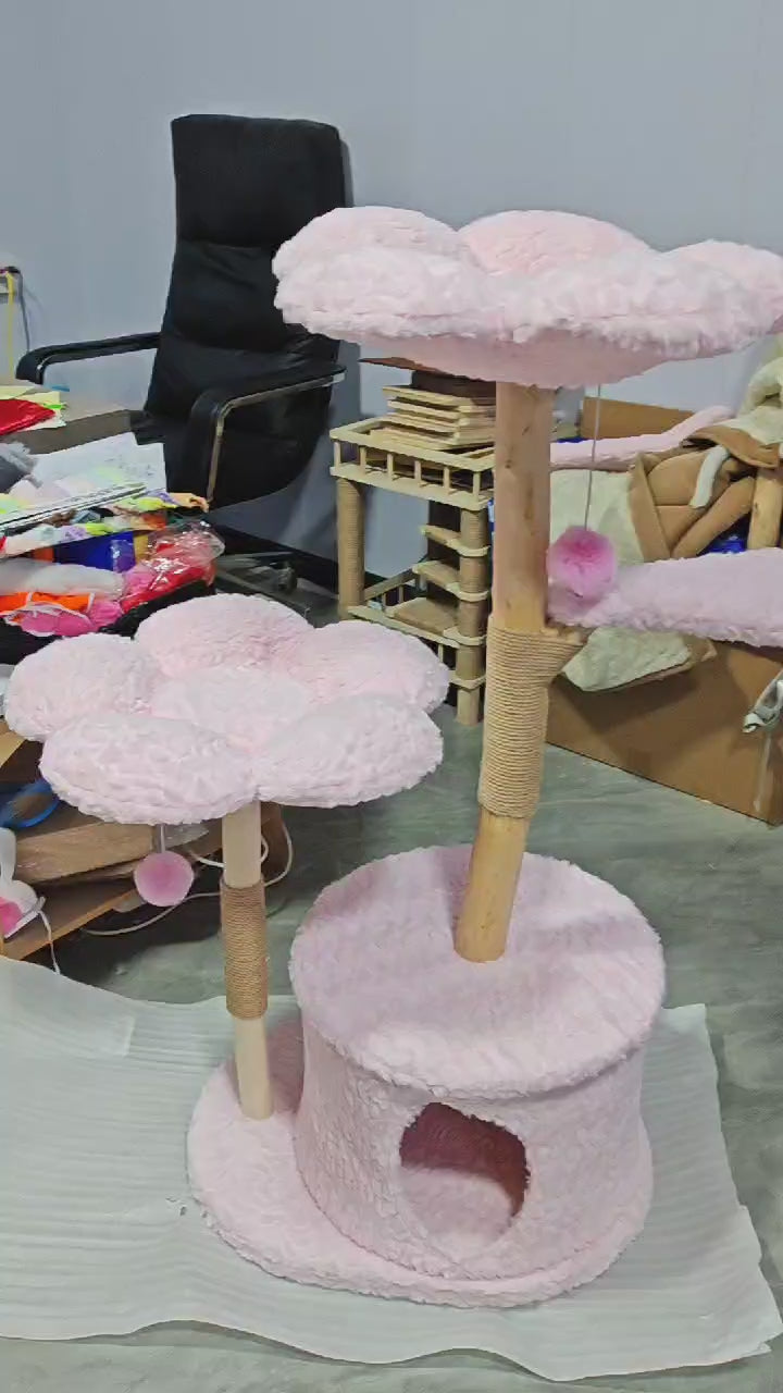 Seraphina Pink Small Flower Cat Tree