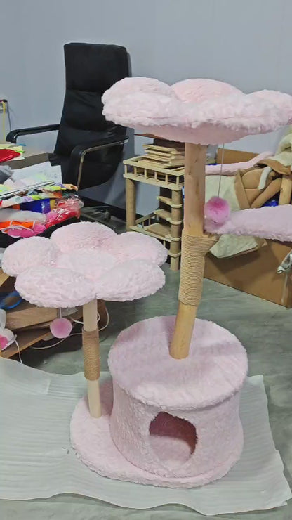 Seraphina Pink Small Flower Cat Tree